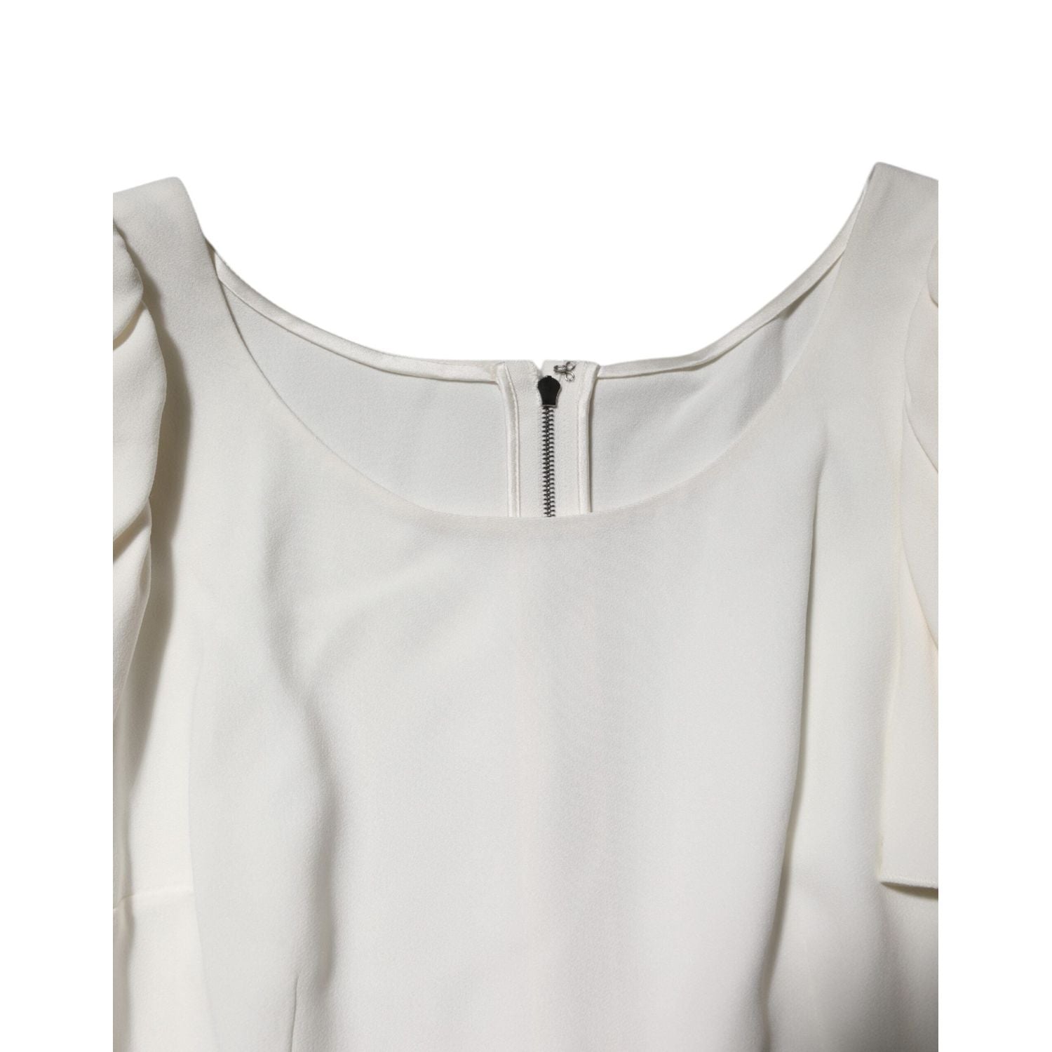 Dolce & Gabbana White Round Neck Short Sleeves Blouse Top