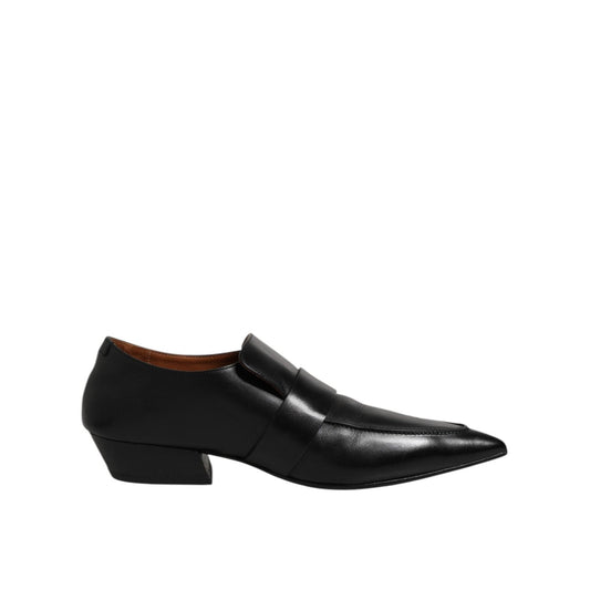 Marsell Black Soft Leather Loafer Pointed Toe Slip On Shoes