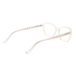 Guess White Women Glasses Frame in acetate material, full-rim, butterfly style with demo lenses, size 52-14-140.