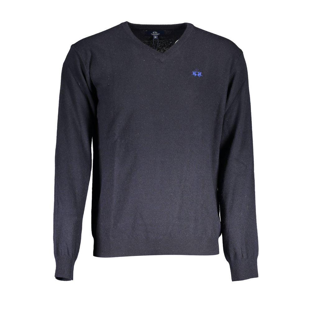 La Martina Blu Wool Men Sweater