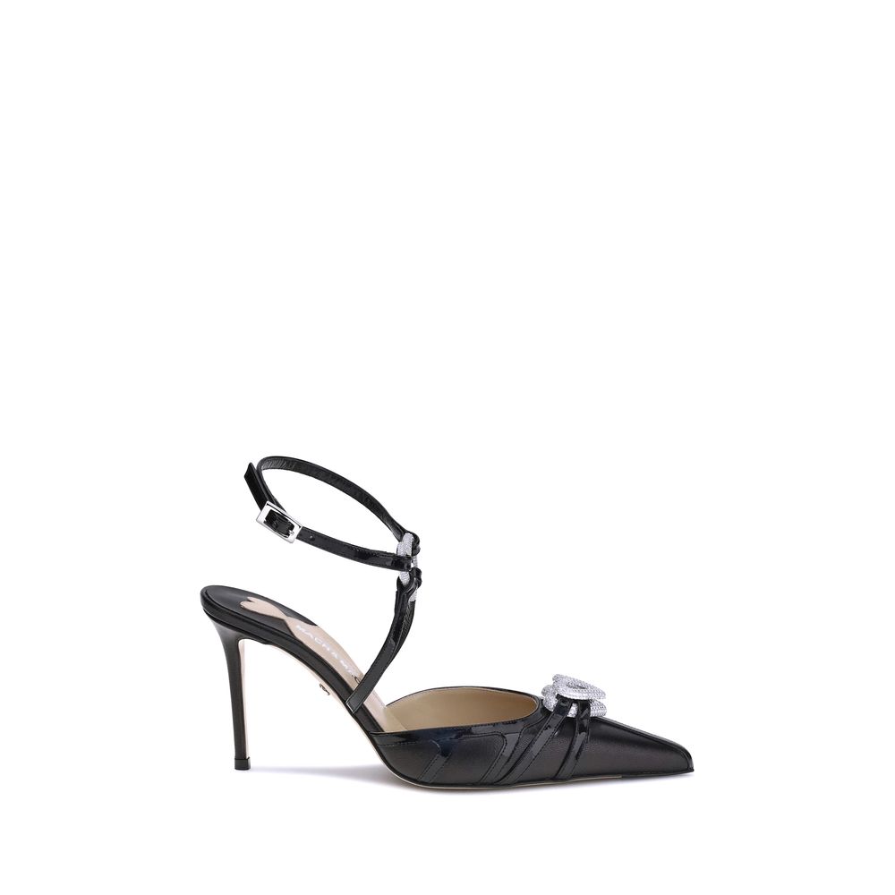 MACH & MACH Black Napa Leather / Calf Bos Taurus Pumps