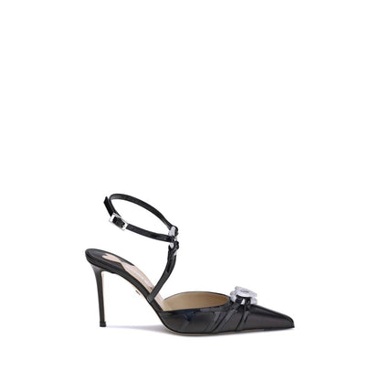 MACH & MACH Black Napa Leather / Calf Bos Taurus Pumps