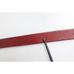Dolce & Gabbana Maroon Classic Leather Metal Logo Buckle Belt