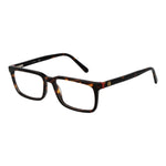 Guess Brown Men Glasses Frame in rectangular full-rim, plastic material with 52mm demo lenses, includes a branded case, spring hinge.