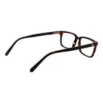 Guess Brown Men Glasses Frame in full-rim plastic with rectangle style, 52mm lenses. Includes branded case, spring hinge frame.
