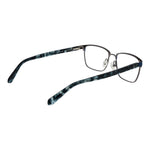 Guess Blue Men Glasses Frame, full-rim metal rectangle style, blue color, spring hinge, size 55-17-145, includes branded case.