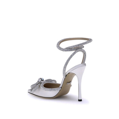 MACH & MACH White Silk Pumps