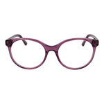 Guess Purple Women Glasses Frame, full-rim round acetate with demo lenses, 55-18-140 size.