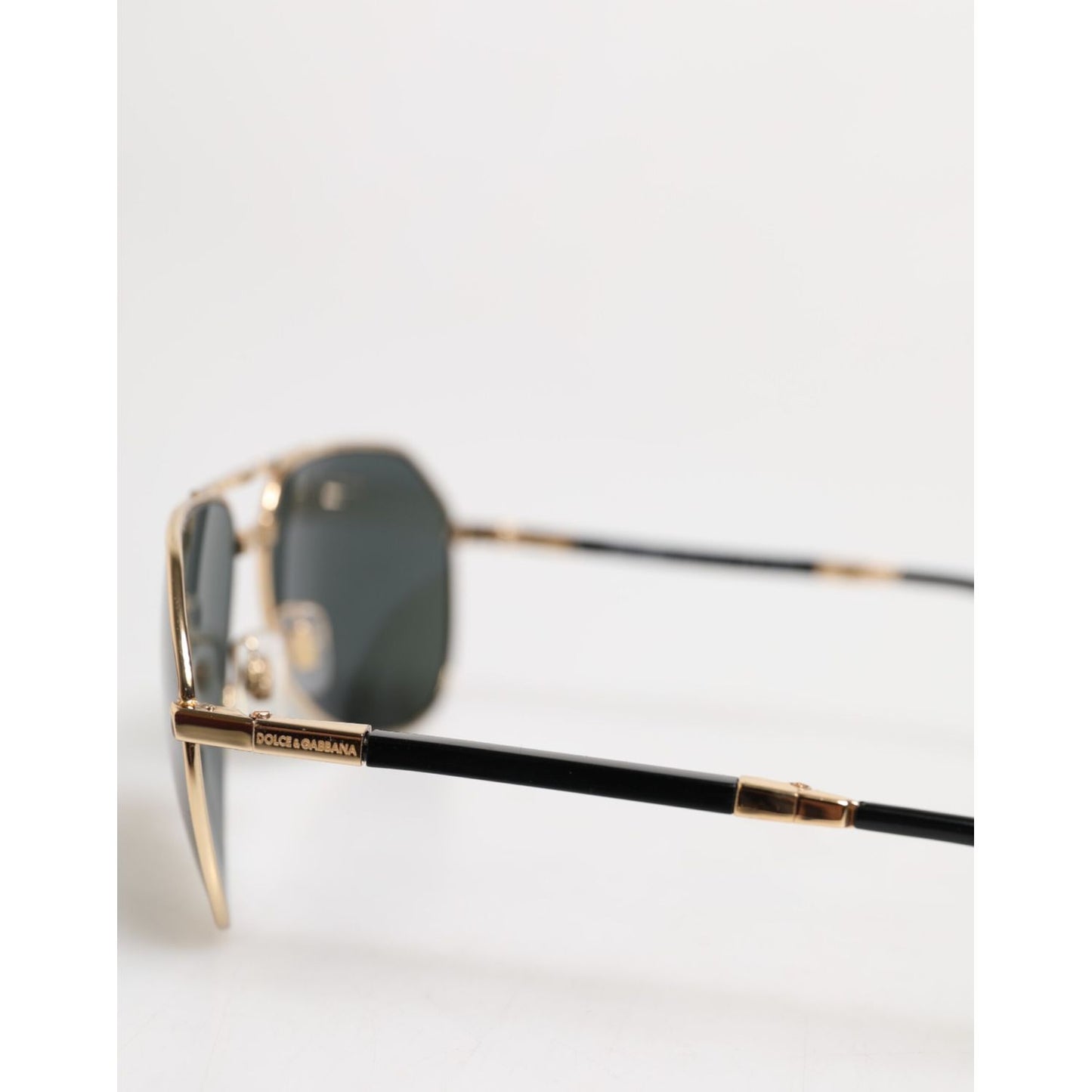 Dolce & Gabbana Gold DG2106K Pilot Frame Tinted Lens Polarized Sunglasses