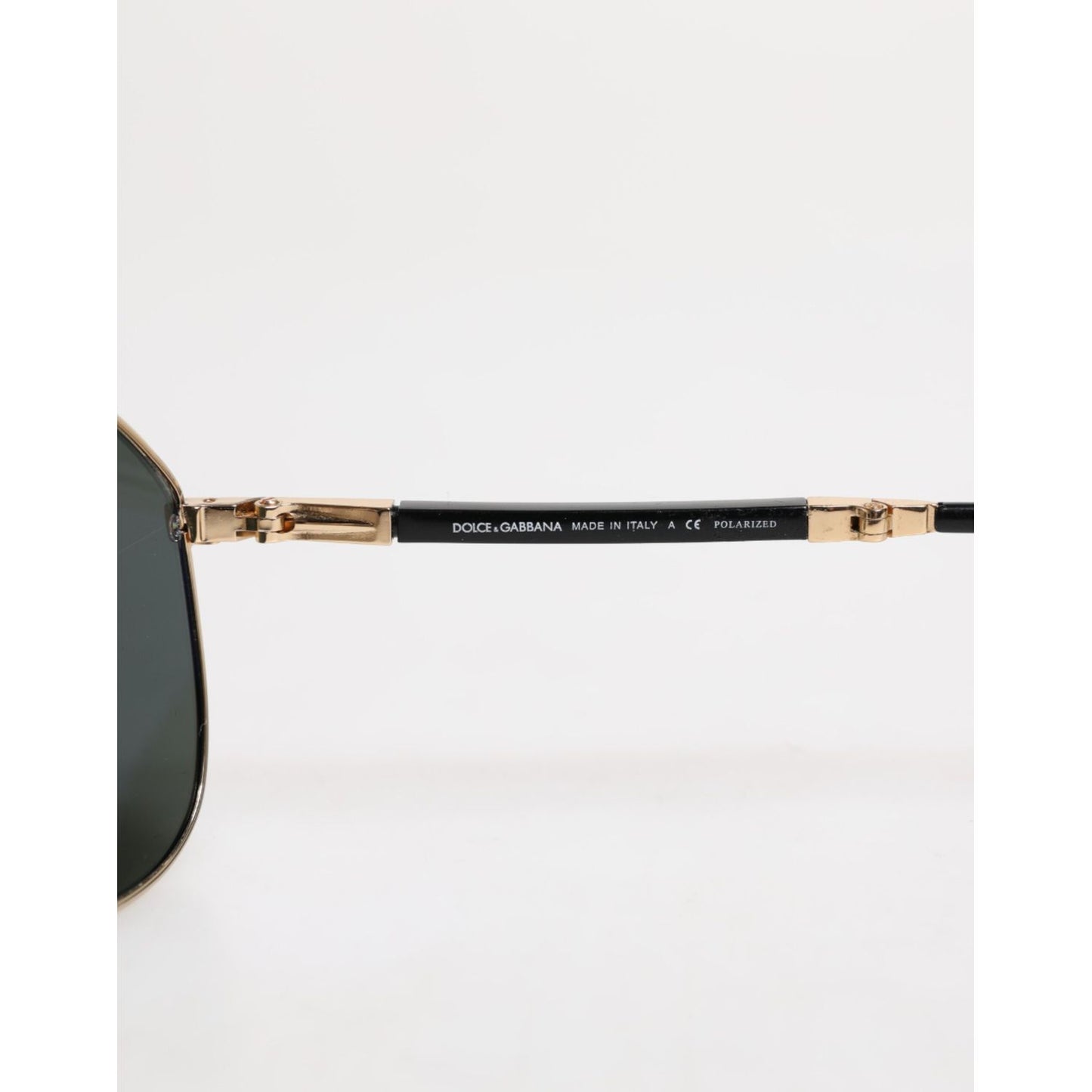 Dolce & Gabbana Gold DG2106K Pilot Frame Tinted Lens Polarized Sunglasses