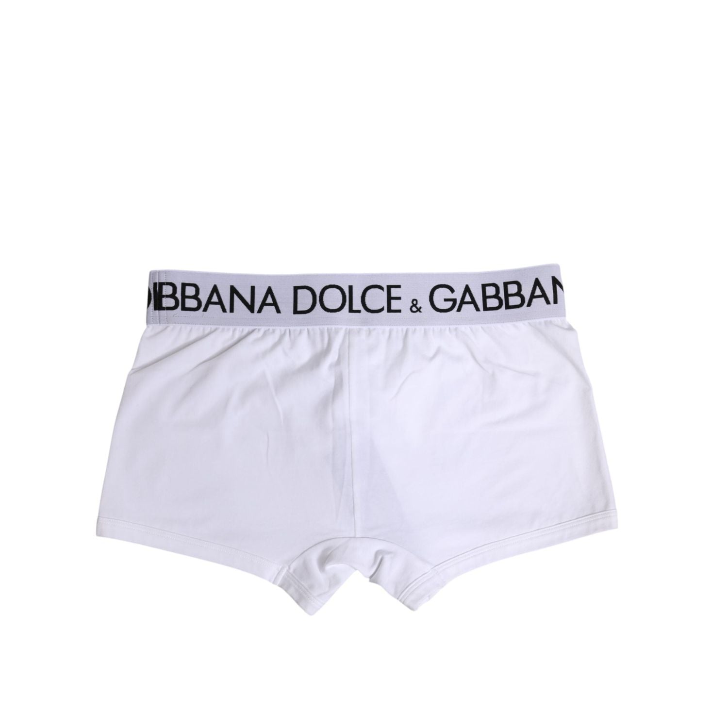Dolce & Gabbana White Cotton Stretch Regular Boxer Underwear