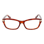Guess Brown Women Glasses Frame with full-rim rectangle design and plastic material, lens width 54, temple length 140.