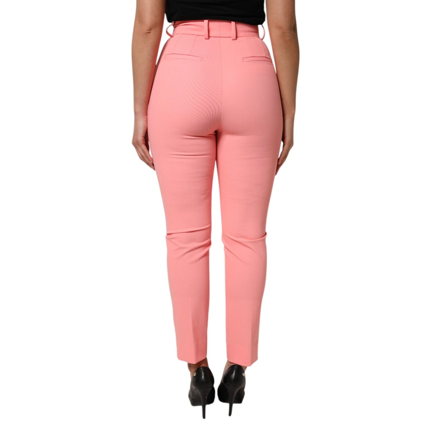 Dolce & Gabbana Pink High Waist Dress Tapered Pants
