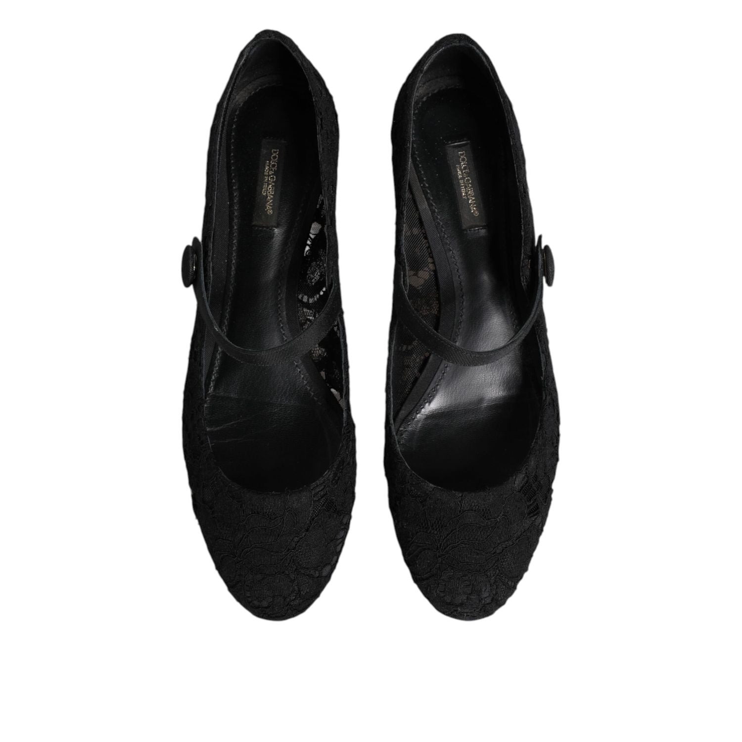 Dolce & Gabbana Black Vally Taormina Floral Lace Pumps Shoes