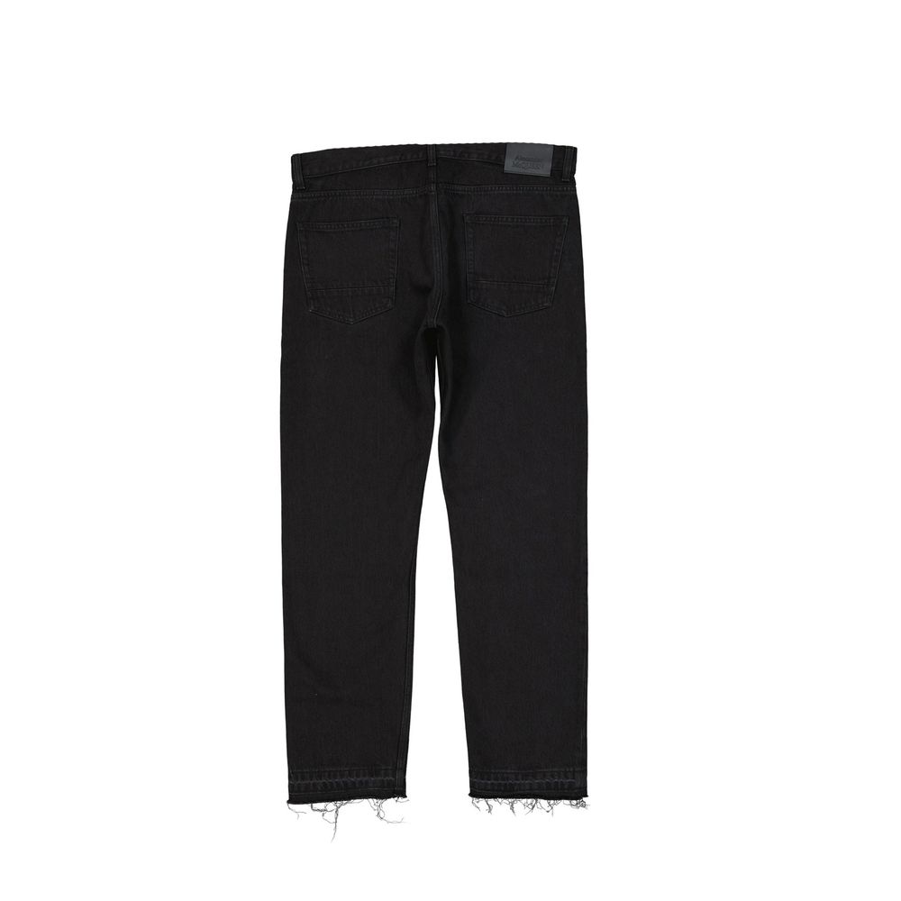 Alexander McQueen Black Cotton Jeans Denim