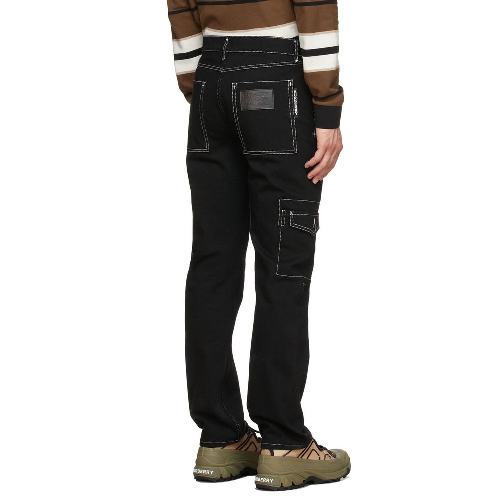 Burberry Black Cotton Cargo Pants