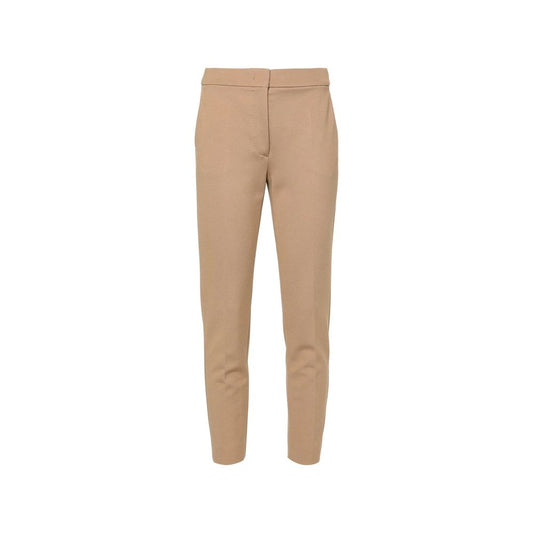 Max Mara Brown Elastane Cropped Pants