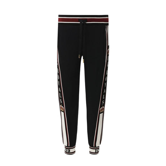 Dolce & Gabbana Black Elastane Athletic Pants