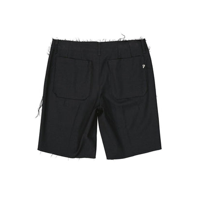 Dondup Black Virgin Wool Bermuda Shorts