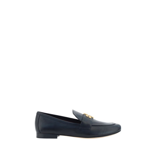 Tory Burch Black Calf Leather Bos Taurus Slip-On Loafers