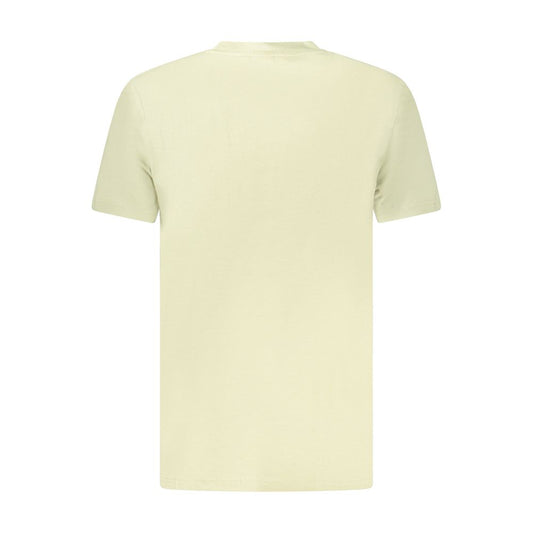 Back view of Hugo Boss Green Cotton Men T-Shirt in premium organic cotton, showcasing eco-conscious fashion with sophistication and style.