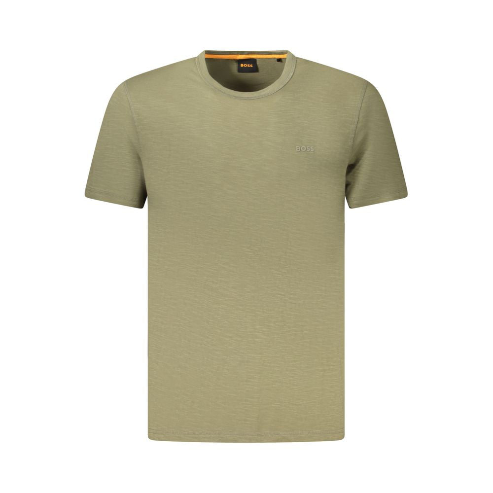Hugo Boss Green Cotton T-Shirt