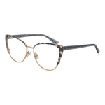 Guess Gray Women Glasses Frame with grey metal full-rim cat eye design and demo plastic lenses, 53mm width, branded case included.