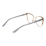 Guess Gray Women Glasses Frame in cat-eye style with full-rim metal design showing grey temples and branded details.