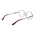 Guess Red Women Glasses Frame with metal square full-rim, demo lenses, size 54-17-145, includes branded case.