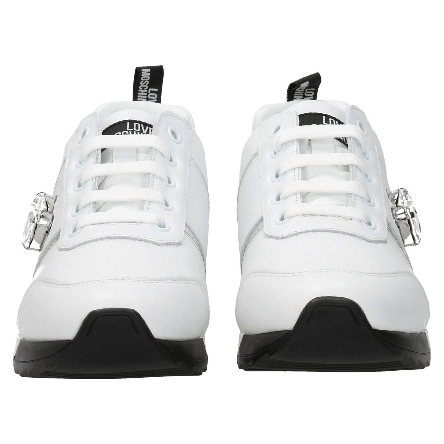 Love Moschino White Leather Low Tops LO-8547142533385-EU36/US6