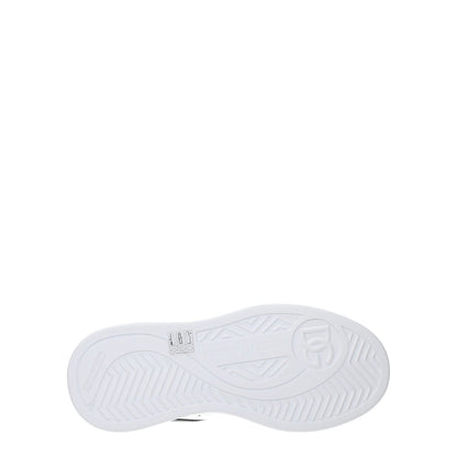 Sole view of Dolce & Gabbana White Leather Low Top Sneakers