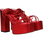 Paris Texas Red Leather Platforms PA-8547254796553-EU37/US7