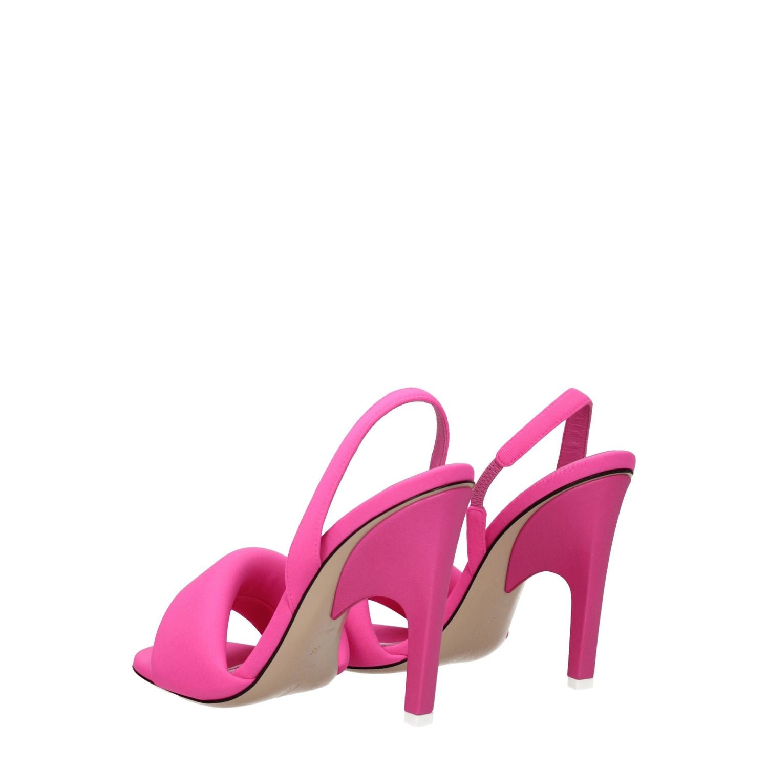 The Attico Pink Fabric Stiletto Heel Sandals