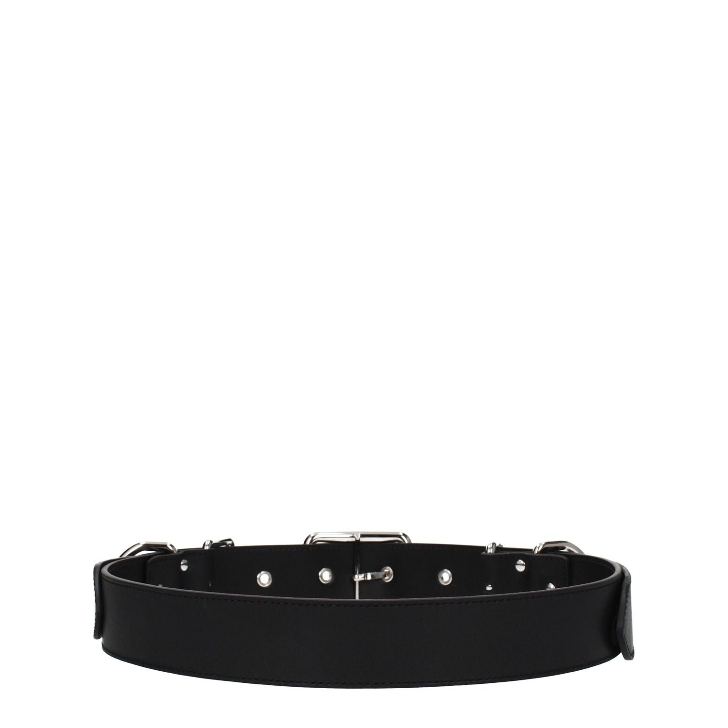 Moschino Black Leather Belt