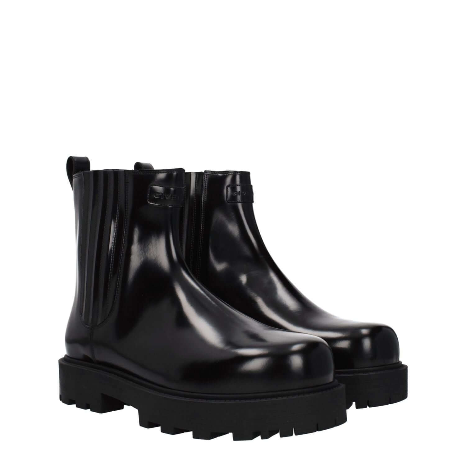 Givenchy Black Leather Ankle Boots