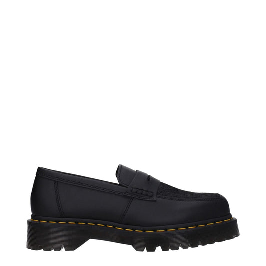 Dr. Martens Black Leather Slip-On Loafers