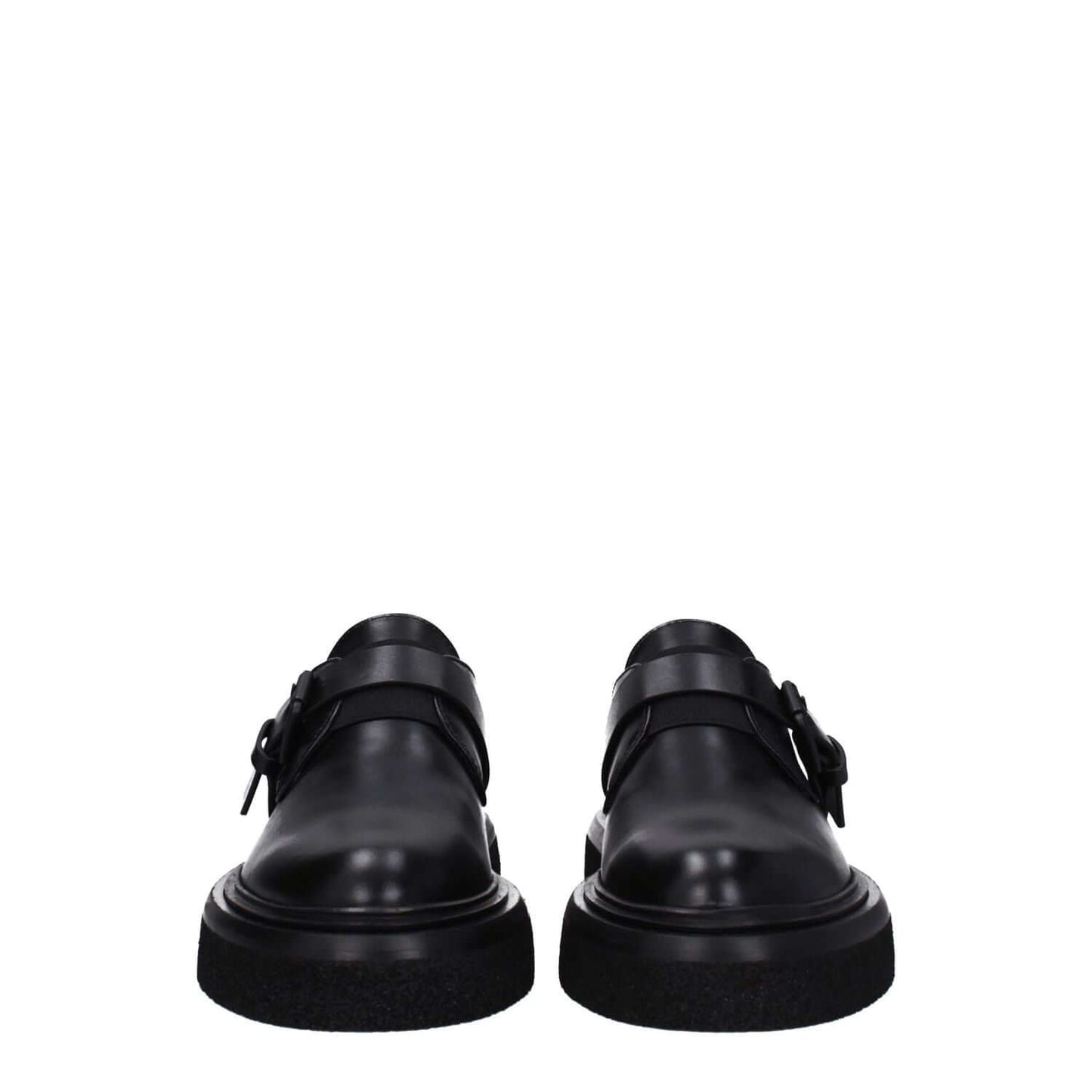 Max Mara Black Leather Oxfords And Derbies