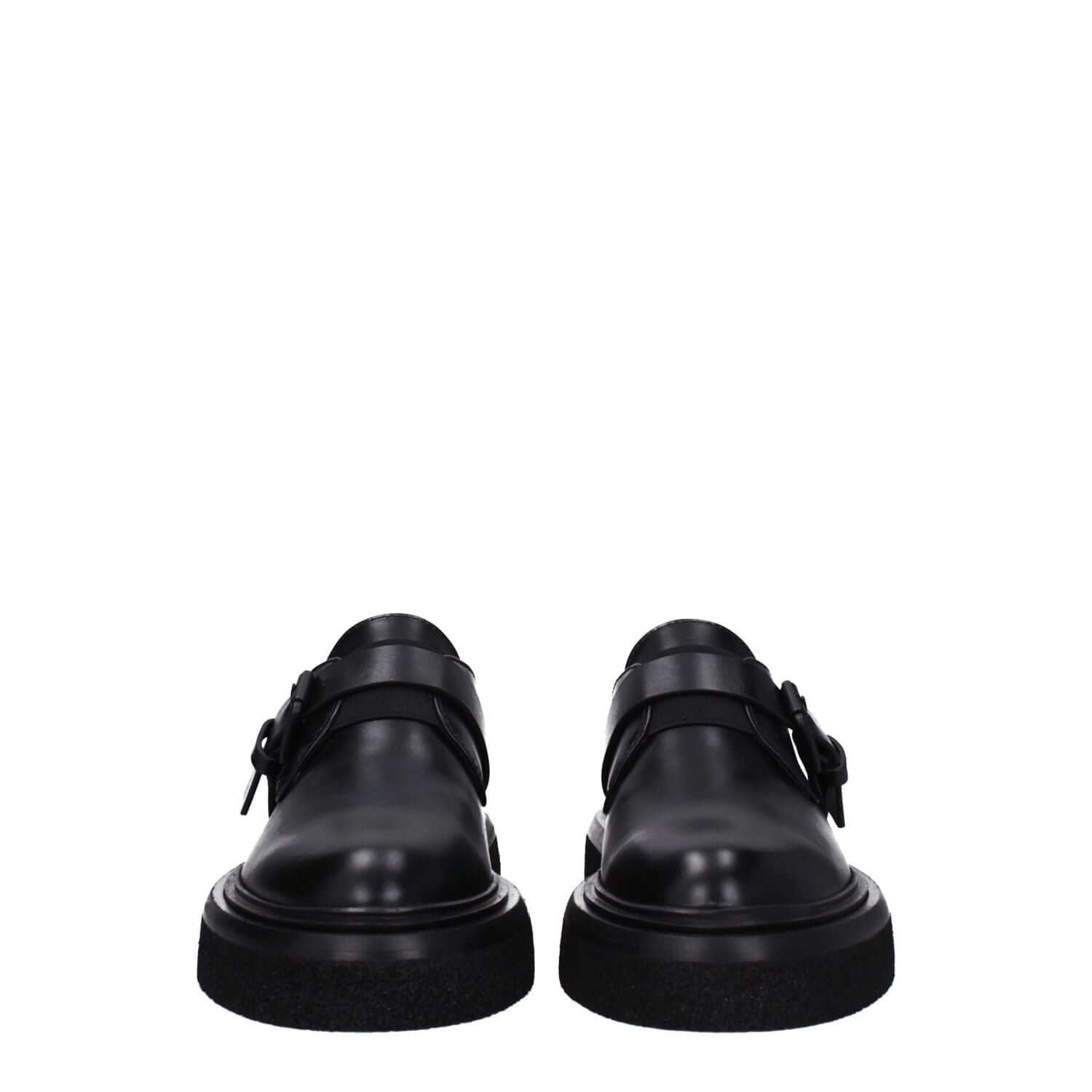 Max Mara Black Leather Oxfords And Derbies
