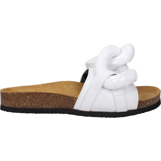 Jw Anderson White Leather Slippers Sandals JW-8609858846985-EU35/US5