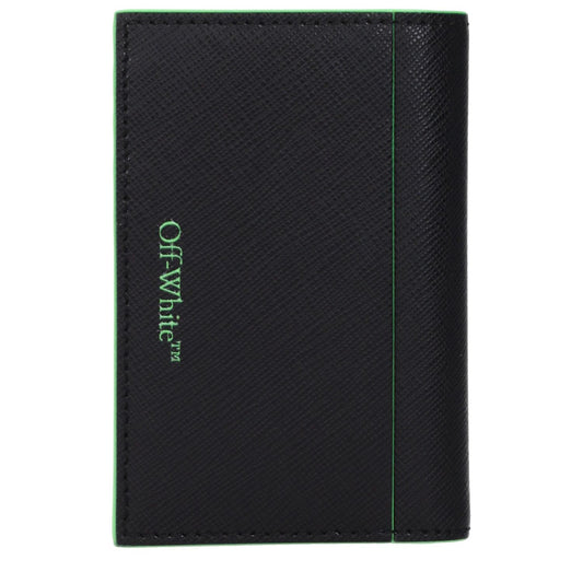 Off-White Black Leather Cardholders