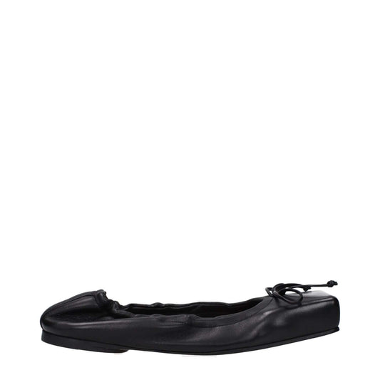 Jacquemus Black Leather Ballet Flats