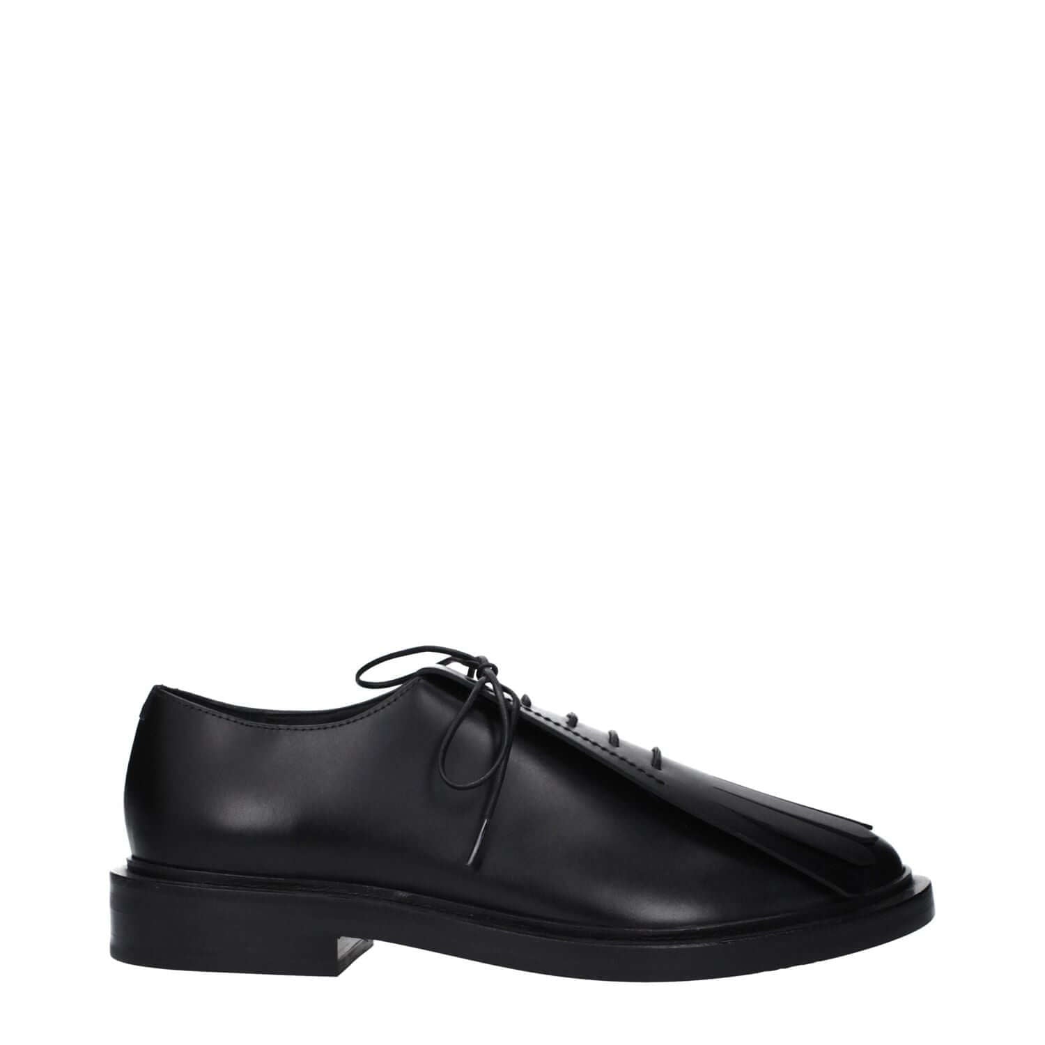 Max Mara Black Leather Oxfords And Derbies