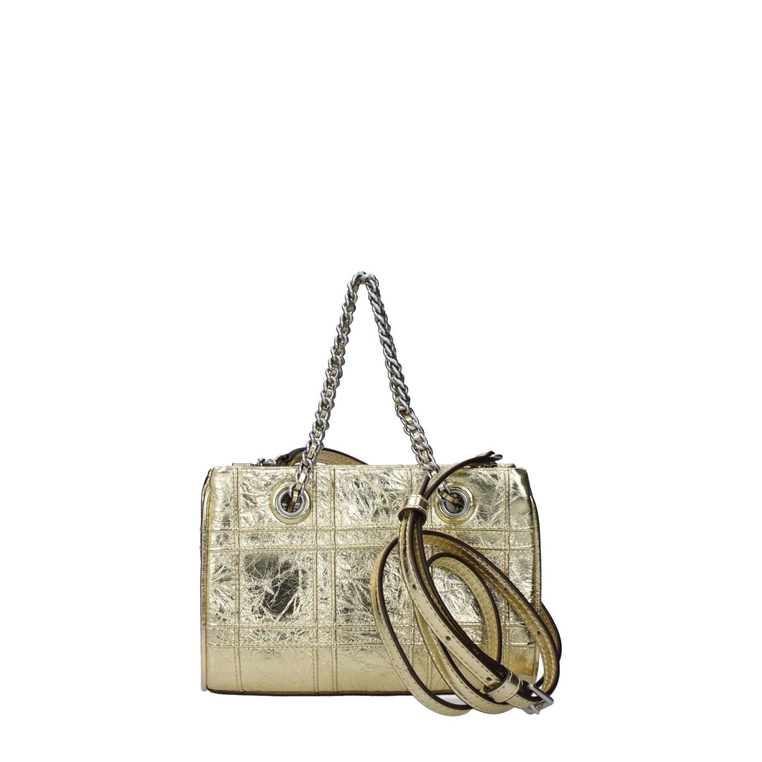 Front view with bag zipped and handles upright.