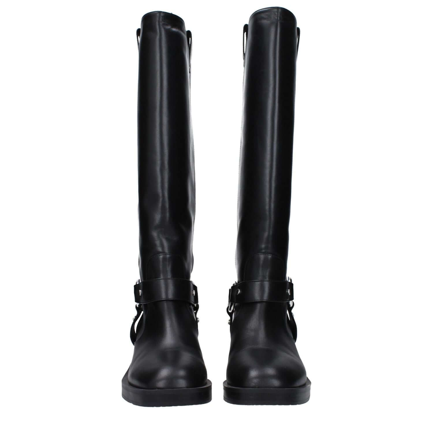 Stuart Weitzman Black Leather High Heel Boots