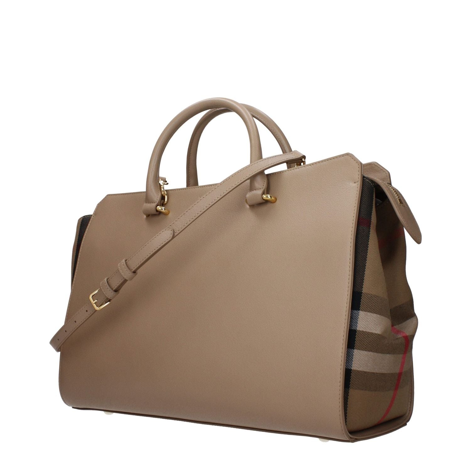 Front view with bag zipped and handles upright.