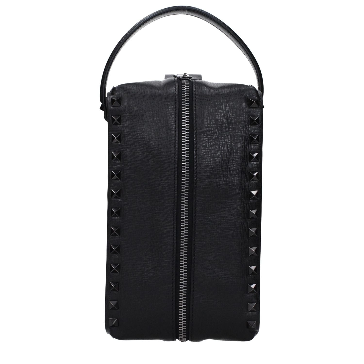 Front view with bag zipped and handles upright.