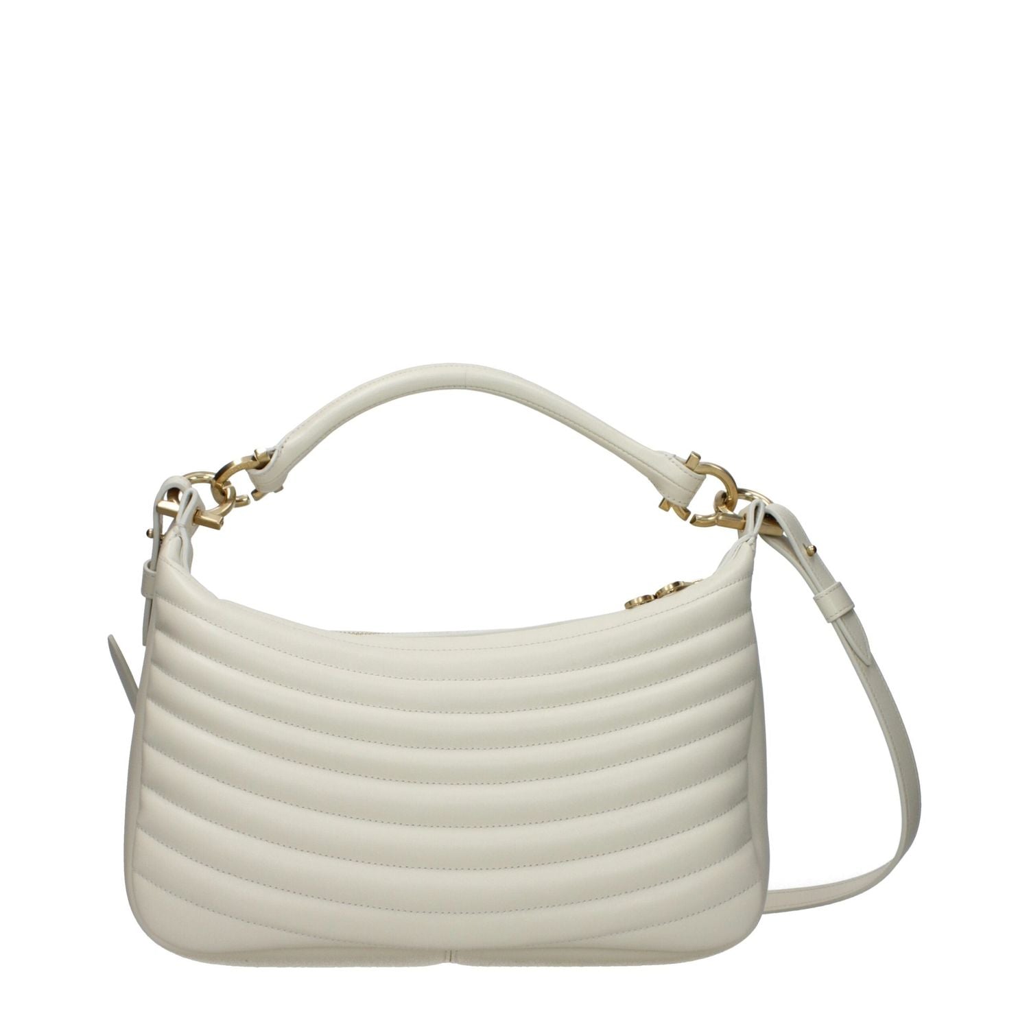 Front view with bag zipped and handles upright.