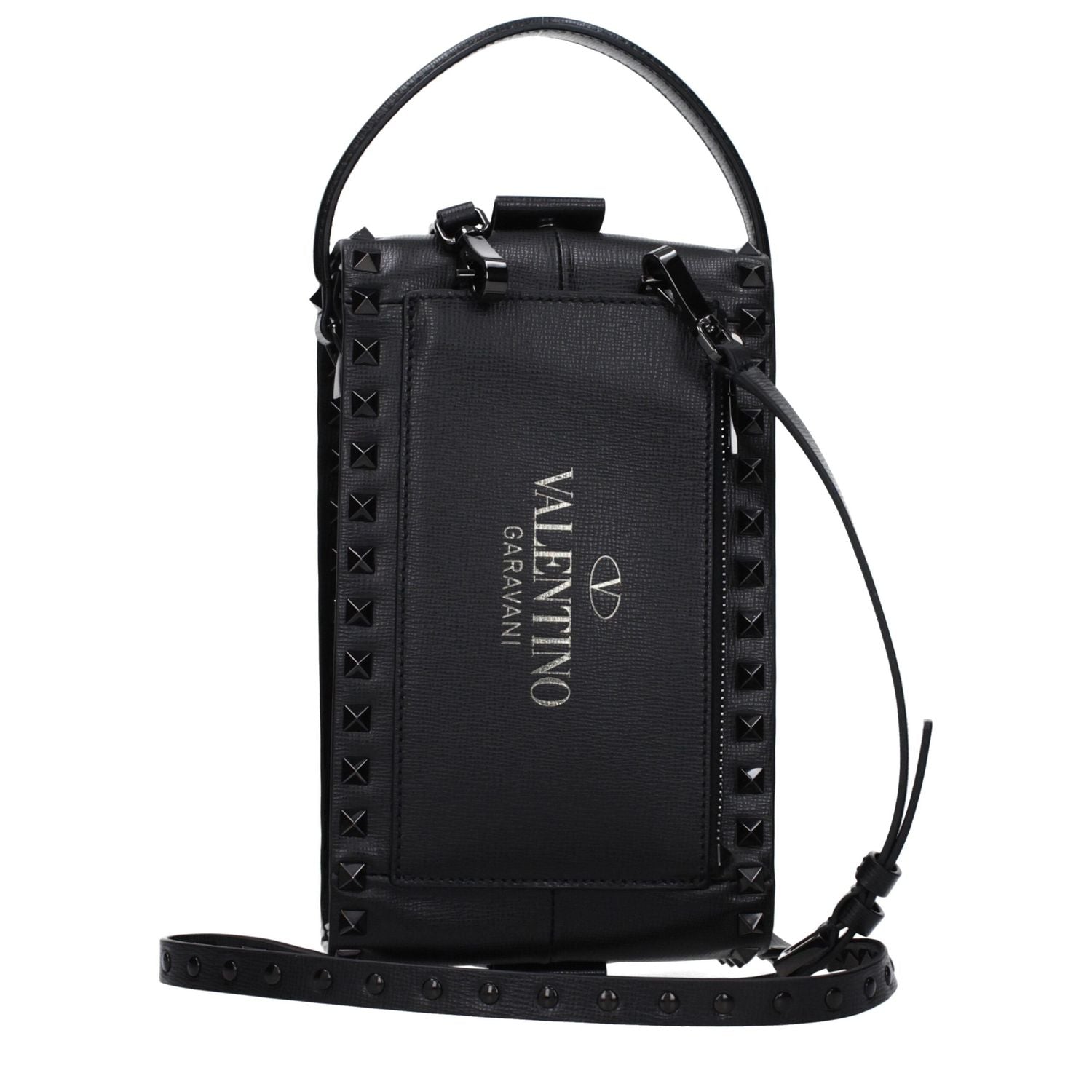 Front view with bag zipped and handles upright.