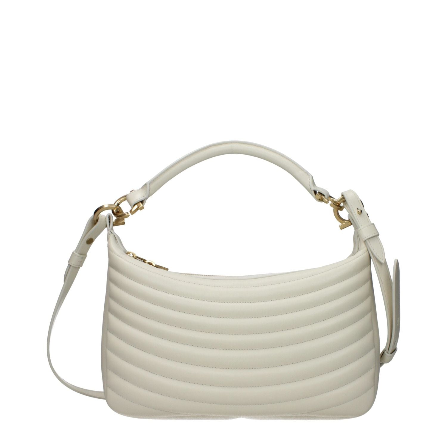 Front view with bag zipped and handles upright.