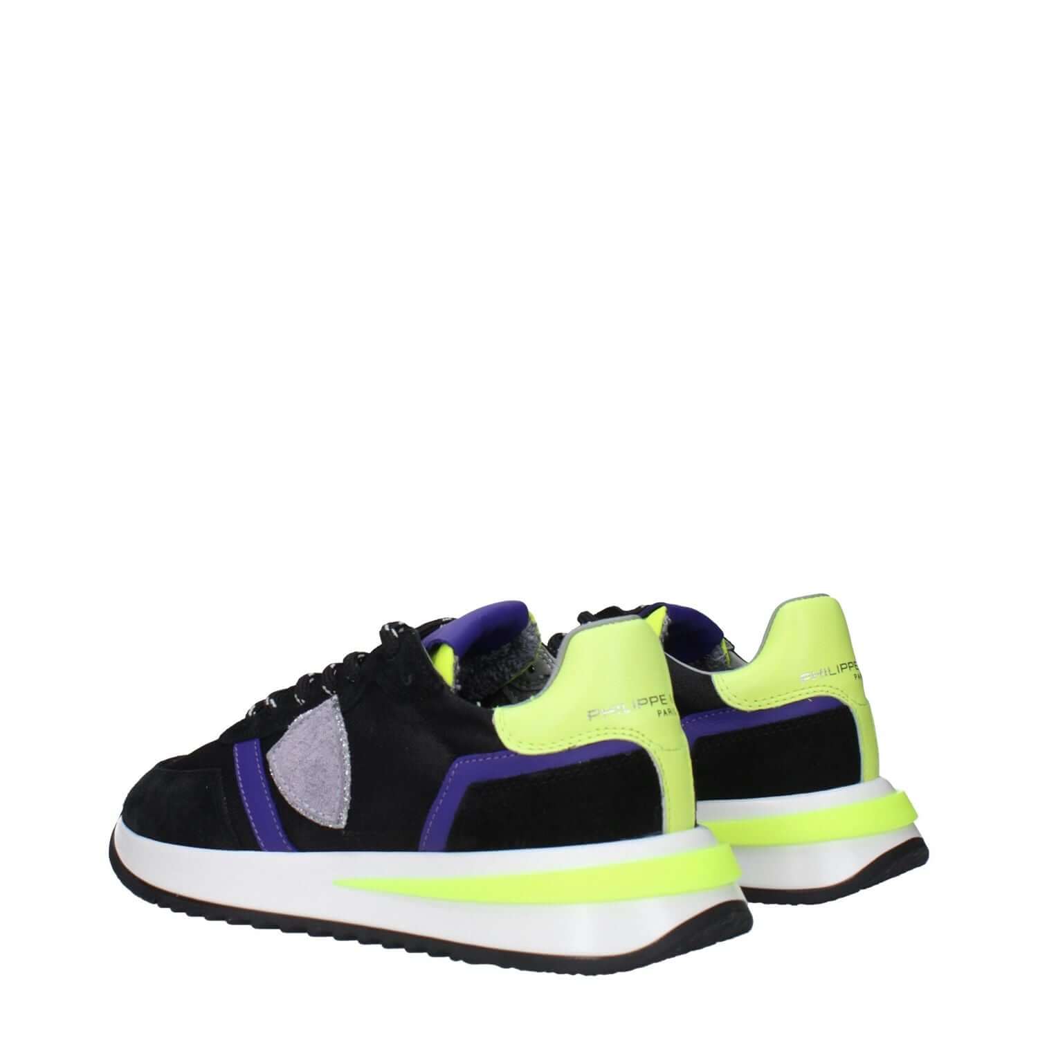 Philippe Model Black Fabric Athletic Sneakers